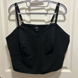 Torrid Black Crop Top with Adjustable Straps